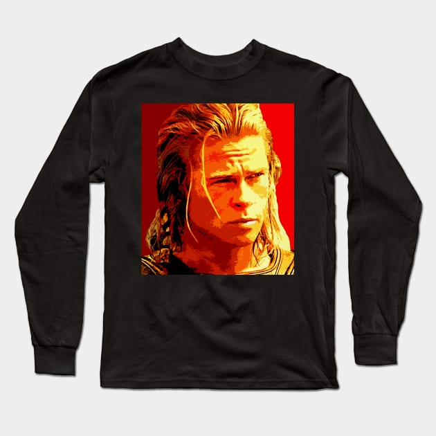 brad pitt Long Sleeve T-Shirt by oryan80